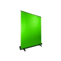 Bild av Streamplify Greenscreen Rollup 200 x 150 cm grön skärm hydraulisk stångkonstruktion fotoväggbakgrund med stativ för streaming låsbara hjul