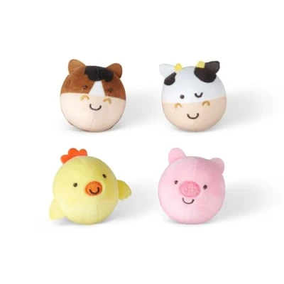 Bild av Melissa &amp; Doug Rollables bollar bondgårdsdjur för bebisar och småbarn (4 delar) barn tidiga barndomsleksaker Sensoriska 6 månader+ Present till pojke eller flicka