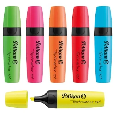 Bild av Pelikan 814065 överstrykningspenna 490, blandade färger, 6 stycken i fodral