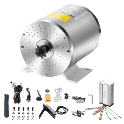 Bild av VEVOR Borstlös DC 1 800 W elektrisk motorsats 48 V till 4 500 varv/min med uppgraderad hastighetsregulator, pedal och acceleratorgreppssats för Go Kart, Elcykel, motorcykel, skotrar