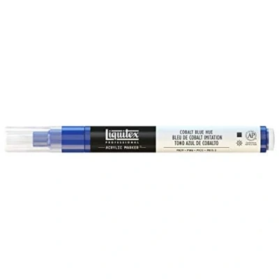 Bild av Liquitex 4620381 Professional Paint Marker, akrylmärkpenna med högpigmenterad vattenbaserad akrylfärg för inomhus och utomhusbruk, fin spets koboltblå nyans