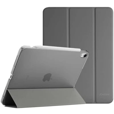 Bild av ProCase Fodral till iPad Air 5:e 2022 / 4:e 2020 10,9 tums, Slimmat Skyddsfodral Smart Folio Book Cover Case Grå