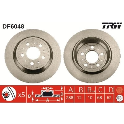 Bild av Bromsskiva TRW DF6048