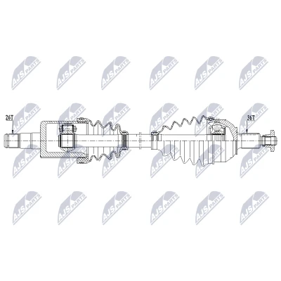 Bild av Drivaxel, framaxel vänster, seat,skoda,vw, 6R0407763F