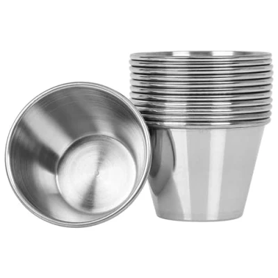 Bild av Royal Kitchen Enstaka Flanform i Rostfritt Stål Rund Flanform, Puddingform 12 Stycken Ø 8 cm