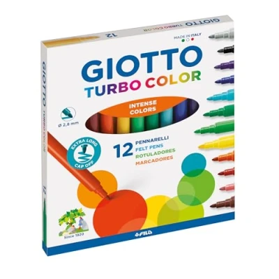 Bild av Giotto Turbo Color pennarelli in astuccio da 12 colori