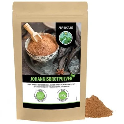 Bild av Carob pulver mörkt (250g), johannesbröd pulver, försiktigt torkade och malda, utan tillsatser