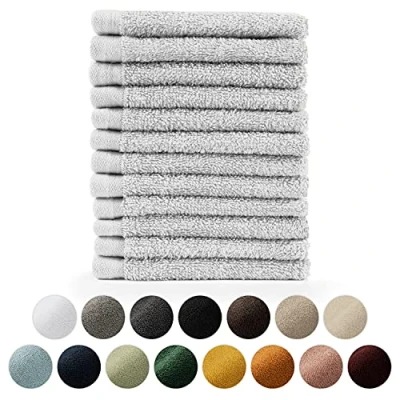 Bild av Blumtal Handduksset 12 pack Ansiktshandduk Tvättlapp Handduk Mjuk och absorberande 100% bomull Oeko TEX® certifierad Vit