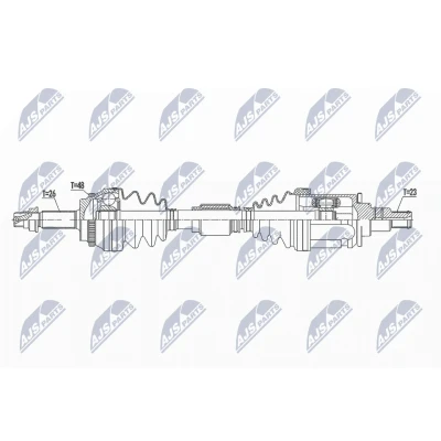 Bild av NTY NPW TY 131 Arbre de transmission Essieu avant gauche TOYOTA: RAV4 II SUV