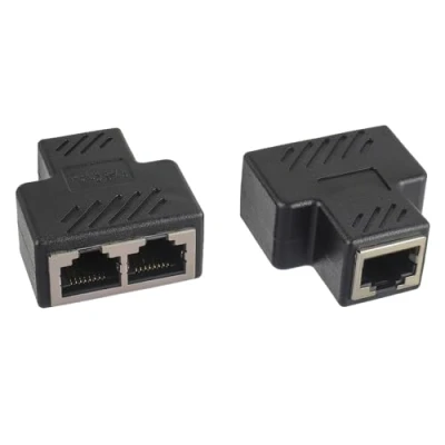 Bild av HUAREW RJ45 LAN splitter 1 till 2 Ethernet kontakter nätverksförlängningar adapter för Cat5 Cat5e Cat6 Cat7 Cat8 kabel (2 stycken)
