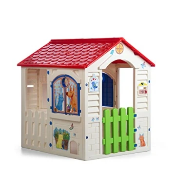 Bild av Chicos Country Cottage Barnsäng utomhus och inomhus, tillverkad av slitstark hållbar plast, vit, unik, storlek 84 x 103 104 cm (89607)