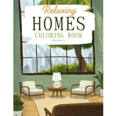 Bild av Relaxing Homes Coloring Book for Adults: Beautiful Interior Designs Pages to Color and Relax