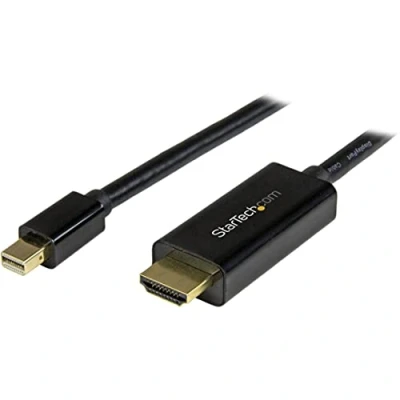 Bild av StarTech.com MDP2HDMM1MB Mini DisplayPort till HDMI omvandlarkabel, 1 m (3 fot), mDP adapter med inbyggd kabel, (M/M) Ultra HD 4K