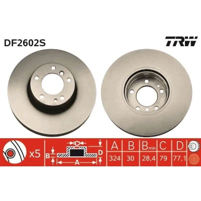 Bild av Bromsskiva TRW DF2602S