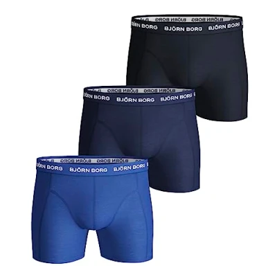 Bild av Björn Borg Shorts Solids 3 PACK Underkläder, Storlek: XXL, Skydiver