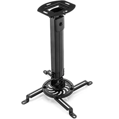 Bild av deleyCON Universal projektorhållare takfäste + 15 lutning 360 roterbar upp till 13,5 kg justerbar höjd 380 mm 580 Kabelhantering svart