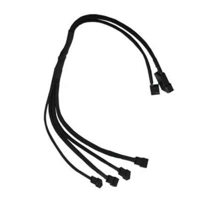 Bild av Gelid Solutions CA PWM 03 internal 0,43 m, 4 x stifts svart elkabel (Male/Female, PWM, Molex (4 stift), Right, Black)
