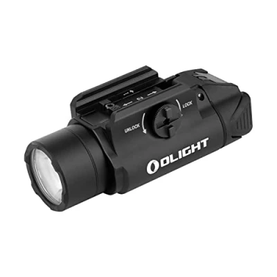 Bild av OLIGHT PL 3R Taktisk lampa, Valkyrie 1 500 lumen, Max, 205M, uppladdningsbar, 2 lägen, kompakt belysning, med GL skena och Picatinny, perfekt för jakt (svart)