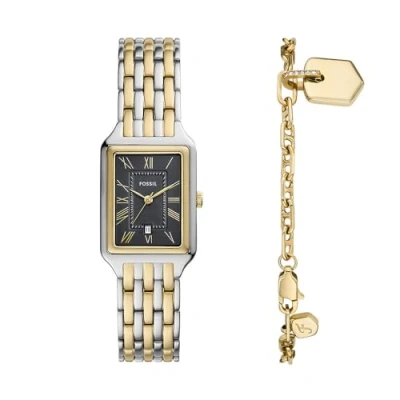 Bild av Fossil dam analog kvartsur med rostfritt stål armband ES5376SET, flerfärgad