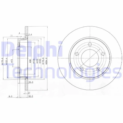 Bild av Bromsskiva DELPHI BG4025C