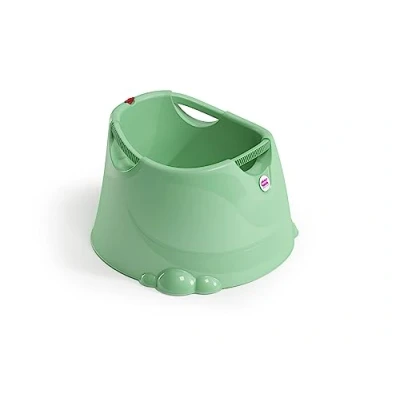 Bild av Oplà Babybad kompakt, Med ergonomiskt inbyggt stöd Bekväma handtag för att bäras lätt rengöra små badrum, inomhus och uthomhus, Grön