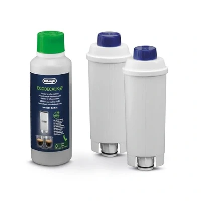 Bild av De&#039;Longhi, Tillbehör till kafferobotar, set 2 vattenfilter och 1 EcoDecalk 200 ml (avkalkningsmedel), DLSC322