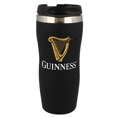 Bild av Guinness resemugg tumlare med guld harpa design (300 ml)