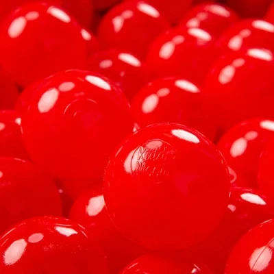 Bild av KiddyMoon 100 Ø 7 cm barnbollar lekbollar för bollbad baby enfärgad plastbollar tillverkad i EU, röd