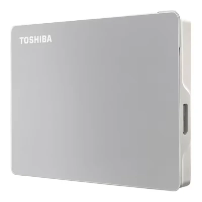 Bild av Toshiba 4TB Canvio Flex Portable External Hard Drive for Mac, Windows PC and Tablet use, compatible with most USB C A devices, Silver (HDTX140ESCAA)