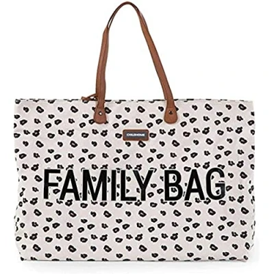 Bild av CHILDHOME, Family Bag, skötväska, resväska, weekendväska, stor kapacitet, löstagbar ficka ingår, Leopard