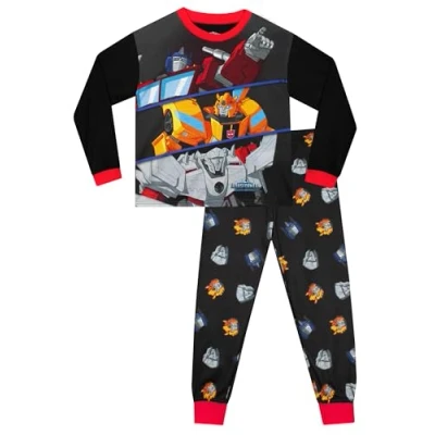 Bild av Transformers Pyjamas Bumblebee och Optimus Prime Pojkar Långärmad Pyjamasset Svart 134