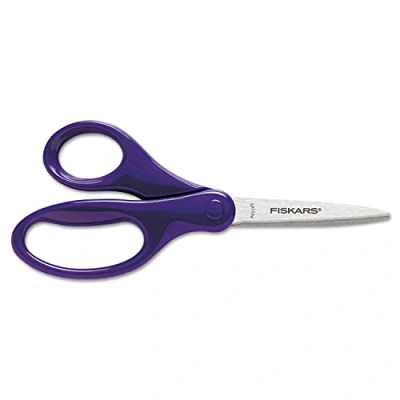 Bild av Fiskars skolsax, från 10 år, längd: 18 cm, för högerhänta, Rostfria stålblad/plasthandtag, rosa/grön, 1003858