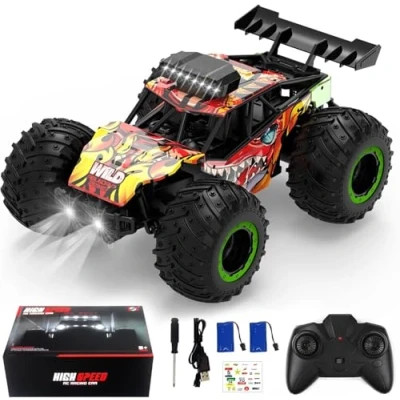 Bild av Comius Sharp Radiostyrd bil, 20 km/h och 2,4 GHz, 1:18 Fjärrstyrd monstertruck med 2 batterier, Drift RC Car för nybörjare, perfekt från 6 7 8 9 10 11 12 år