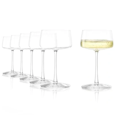 Bild av Stölzle Lausitz Power champagneskål set om 6 I högkvalitativa champagneskålar perfekt för champagne eller Prosecco tunna, diskmaskinssäkra champagneglas eleganta och filigran