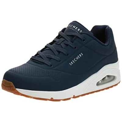 Bild av Skechers Uno Stand on Air Sneaker för kvinnor, Marinblå Durabuck Mesh, 36.5 EU