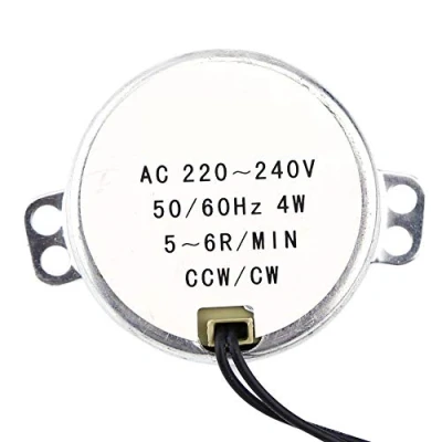 Bild av Akozon Synkronmotor AC 1 st växelmotor 4W CW/CCW, skivspelare växellåda (5 6RPM)