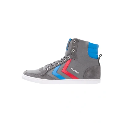 Bild av Hummel Slimmer Stadil Höga sneakers, Storlek: 37, Castle rock/ribbon red/brilliant blue Skinn och textil