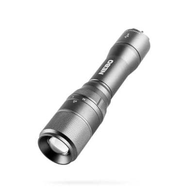 Bild av NEBO Davinci 1 000 lumen Svart LED uppladdningsbar ficklampa 18650 batteri med powerbank, NEB FLT 0018 G, grå