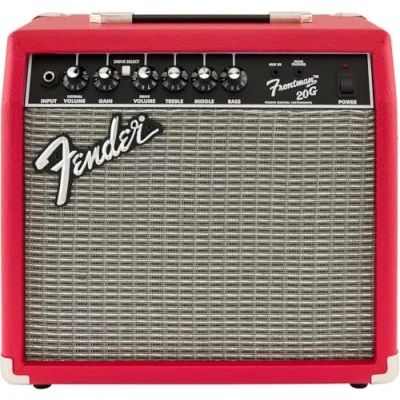 Bild av Fender Frontman 20G Combo Verstärker für Gitarre, Ideal das Gitarrenstudium mit elektrischer Red