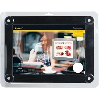 Bild av Securit® dobbeltsidet A3 vinduesdisplay ramme i sort