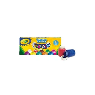 Bild av Crayola Kit med 10 tvättbara minifärgburkar, olika färger rekommenderad ålder: från 3 år
