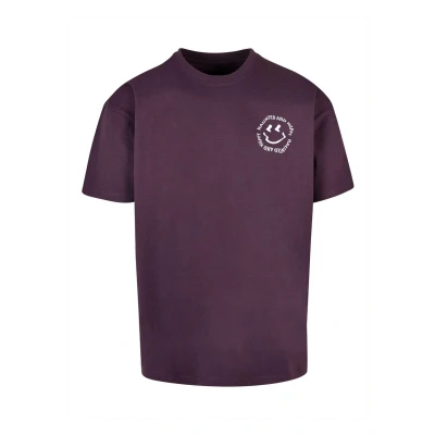 Bild av Merchcode Halloween Haunted AND Happy TEE Tshirt med print, Storlek: 3XL, Purplenight
