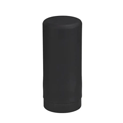 Bild av WENKO Diskmedelsdispenser Easy Squeez e, högkvalitativ dispenser för diskmedel i köket, enkel dosering, tvåldispenser av läckagesäker silikon, kapacitet 250 ml, Ø 6 x 14 cm, svart