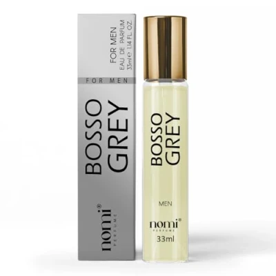 Bild av Nomi Perfume för män, 33 ml, BOSSO GREY Eau de Parfum med 20 % doftoljor, kryddig träig herrdoft