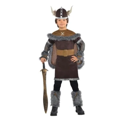 Bild av amscan set high (PKT) (999661) barn pojkar viking krigare kostym (4 6 år)