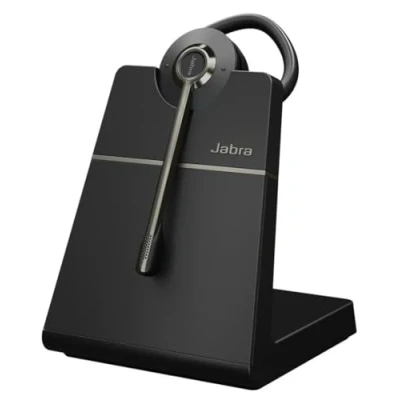 Bild av Engage 55 SE konvertibelt headset MS med öronkrok, länk 400c DECT adapter USB C, skrivbord, 1,2 m C till kabel, öronsnäckor, pannband, nackband, bärväska, garanti