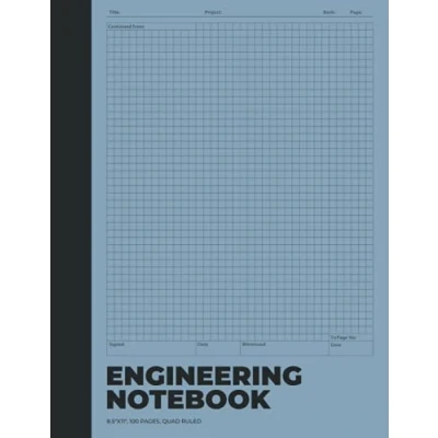Bild av Engineering Notebook: Graph Paper Notebook, Paper, Quad Ruled, 8.5 x 11, 100 Pages