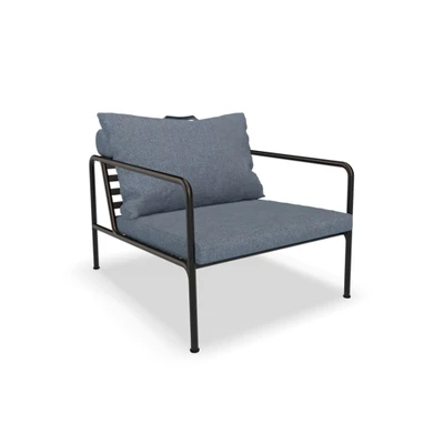 Bild av HOUE AVON Lounge Chair Trädgårdsstol Sky/Black H58 x W81 D99 SH39 cm