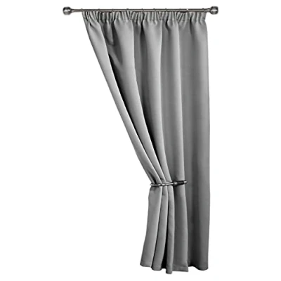 Bild av Emma Barclay Cali dörrgardin termisk mörkläggningsfoder pennveck enkel dörröppning panel 114 cm x 213 (silver)