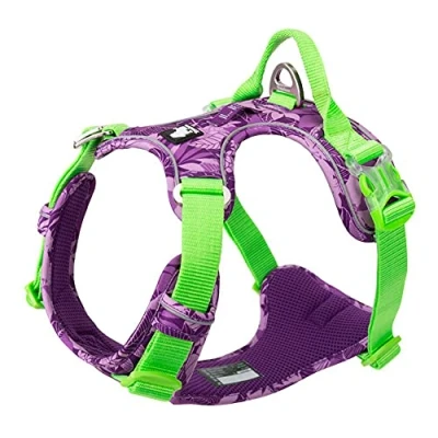Bild av Truelove Hundsele inget drag justerbar reflekterande Step in mjuk nylon för litet stort husdjur TLH5653(S, kamouflage lila)